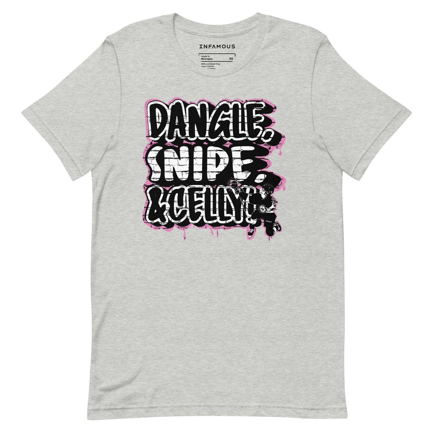 Dangle, Snipe & Celly - Pink t-shirt - Infamous Hockey