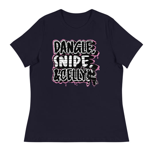 Women's Relaxed Dangle, Snipe & Celly T-Shirt - Infamous Hockey