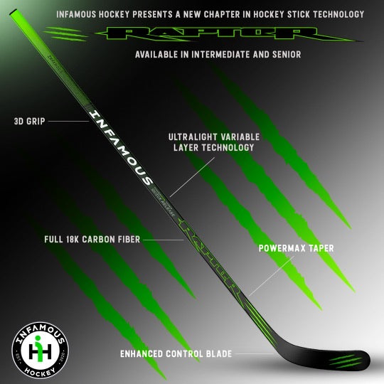 Raptor Senior Hockey Stick - Infamous Hockey