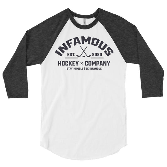 Vintage 3/4 Sleeve Infamous Crest - Infamous Hockey
