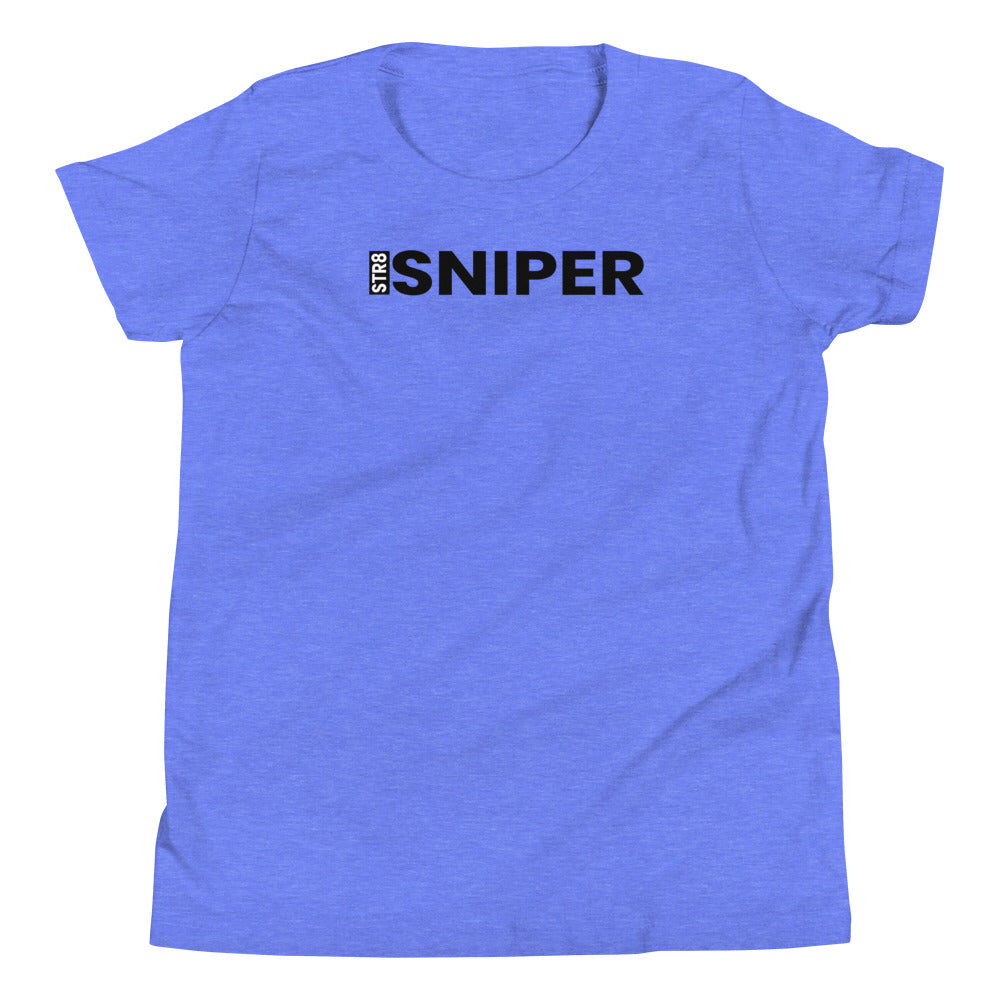 Youth STR8 Sniper Black Text T-Shirt - Infamous Hockey